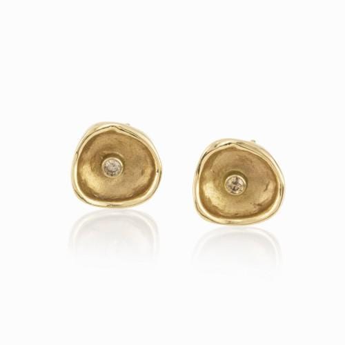 1 Gram Gold Studs Floral Design Earrings Fancy Collections ER3809